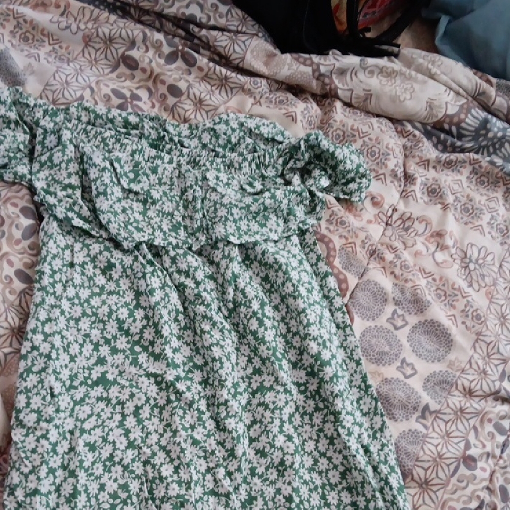 Floral Green Midi Dress